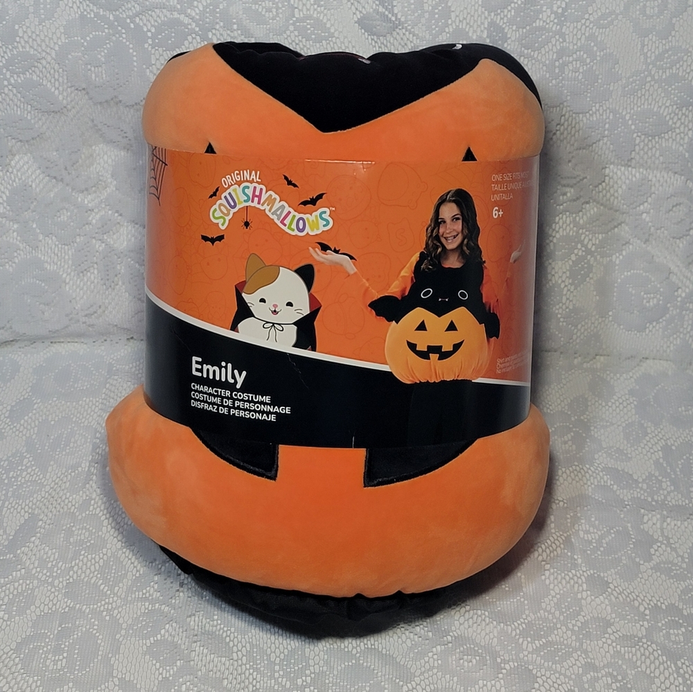 Original Squishmallows Emily Bat Pumpkin Halloween Plush Wearable Costume 6+ OS